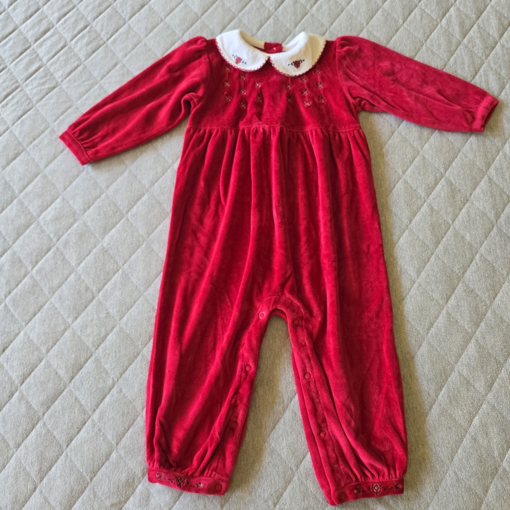 Healthtex Vintage Red Jumpsuit Size‎ 24 months